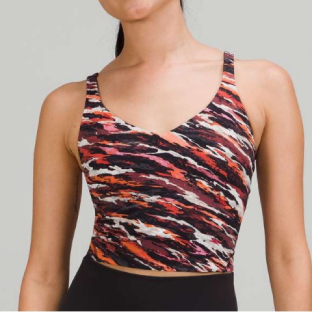 lululemon athletica Multicolor Striped Cropped Tank Top